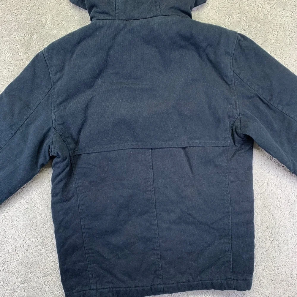 Ben‎ Sherman Kids Jacket Size 8 Black Hooded Utility Field Pockets Quilt Lined